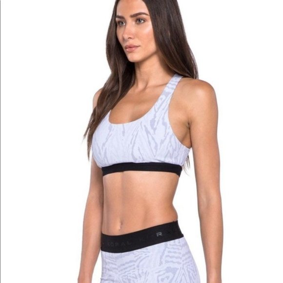 Koral Other - Koral Tax Banded Racerback Sports Bra WHITE GALAXY